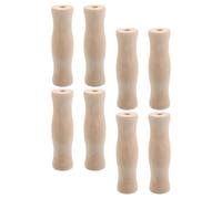 8 Piezas Mango de Madera con Orificio para Lima y Cepillo | Madera Natural, Agarre Contorneado y Liso, Instalación Rápida, para Bricolaje Doméstico y Labores de Patio