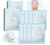 8 Piezas Mascarilla Facial Colageno, Deep Collagen Hydration Face Mask, Mascara Colageno Coreana, Mascarilla Hidratante Antiarrugas, para Todo Tipo de Piel