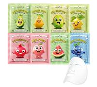 8 Piezas Mascarilla Hidratante Facial, Daily Care Mascarilla Facial, Ricas en extractos de frutas,Iluminadora, Calmante, Skincare Set para Mujeres Adolescente