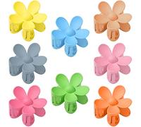 8 Piezas Mate Pinzas for el Pelo Flores, Pinzas for el Pelo Forma Flor, Pinzas Pelo de Flores Grandes Fino, Flor Pasador Antideslizante, Accesorios Pelo Niña, para Mujeres con Múltiples Peinados