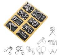 8 Piezas Metal Wire Puzzle Logic Brain Teaser Set - Metal Ring IQPuzzles Difficult Games - Ideal Intelligence Toys Gift for Kids and Adults, con de Transporte