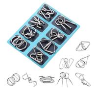 8 piezas Metal Wire Puzzle Logic Brain Teaser Set - Metal Ring IQPuzzles Difficult Games - Ideal Intelligence Toys Gift for Kids and Adults, Puzzles Knobelspiele für Erwachsene