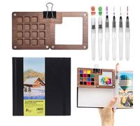 8 Piezas Mini Palette Cuaderno Acuarela Paleta de Acuarela Portátil