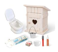 8 Piezas Miniaturas Juego de Baño Miniaturas para Casa de Muñecas Cosas Miniaturas Artículos de Tocador Mini Verse Miniatures Inodoro Objetos Miniatura Miniature Decoraciones navideñas