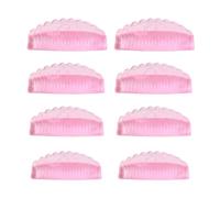 8 Piezas Moldes Pegamento Lifting Pestañas de Silicona, Almohadillas Reutilizables para Permanente de Pestañas, Diseño de Concha Estilo Coreano, 4 Tamaños, Rosa, para Uso Profesional en Salón y Casa