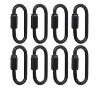 8 Piezas Mosquetón de Cierre, Mosquetón de Tornillo, Cadena Rápida Conectores Duraderos, para Senderismo, Camping, Pesca, Viajes, Exterior e Interior