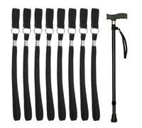 8 Piezas Muñequeras para Bastones de Caminar Set, Correa de Muñeca para Bastón Negra, Correa de Muñeca para Bastones, Accesorios para Muletas, para Mejorar la Sujeción