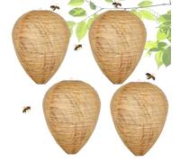 8 Piezas Nido de Avispas Falso,Nidos De Avispa Artificial,Colmena Artificial,Nido de Avispas Colgante,Preventivo Contra Avispa,Evita la Construcción De Nidos,Ideal Para Terraza,Jardín y Pérgola
