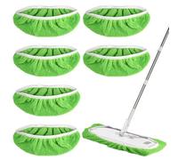 8 Piezas Paños Reutilizables para Swiffer Mopa, 25,4 x 11,5 cm Recambios de Mopa Lavables y Reutilizables, Paños Reutilizables Microfibra Repuesto Mopa, para Secos y Limpieza de Suelos Húmedos