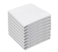 8 Piezas Pañuelo de Algodón Blanco para Traje Hombre, Bolsillo para Boda, Fiesta y Otras Ocasiones - 40 * 40cm