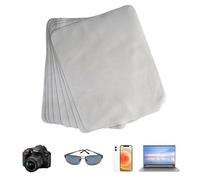 8 piezas/paquete de gamuza de limpieza, absorción de agua, suave y delicado, sin rastros, paño de microfibra reutilizable para gafas, pantallas, imágenes de cámara (gris)