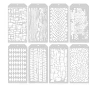 8 piezas para colorear, plantillas de arte, plantillas con múltiples patrones, páginas para colorear de decoración de álbumes de recortes, plantillas de manualidades