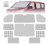 8 Piezas Parasol para Parabrisas Reemplazo para 2001-2014 Renault Trafic SWB, para Vivaro 2001-2014, Juego de Parasol Térmico Interno con Bolsa de Almacenamiento, 100% Oclusión