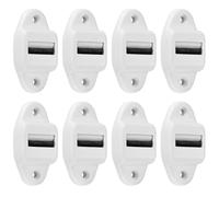 8 Piezas Pasacintas Persiana Guía de Correa Persiana Enrollable con Junta de Cepillo, para Correas de hasta 14 mm de Ancho, Espaciado de Orificios de 40 mm (60x31mm)