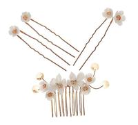 8 Piezas Peine Con Forma De Flor Pasadores De Pelo Palo De Pelo Horquilla Para El Cabello Accesorios Para El Cabello De Las Niñas Colocar Cerámica De Las Mujeres Aleación