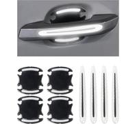 8 Piezas Película Protectora Manijas Puertas Coche para Porsche 718 Boxster Cayman Spyder Cayman S 911 Carrera S 4S 4 GTS 992 Targa 4 4S, Hueco contra Arañazos Adhesivos Fibra Carbono