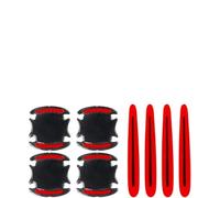 8 Piezas Película Protectora Manijas Puertas Coche para Porsche 718 Boxster Cayman Spyder Cayman S 911 Carrera S 4S 4 GTS 992 Targa 4 4S, Hueco contra Arañazos Adhesivos Fibra Carbono,A/Red