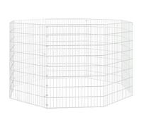 8 piezas pequeñas animales Playpen - 54 x 80 cm Galvanized Iron Enclosure for Rabbits, Guinea Pigs & Hamsters - Durable & Secure Outdoor/Indoor Habitat