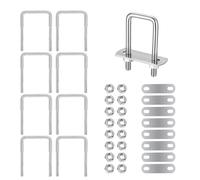 8 Piezas Pernos En U M6, 50x80 Mm Tornillos En U Con Marco De Tuerca Y Pernos De Sujeción, Acero Inoxidable 304 Para Remolque De Automóviles, Reparación De Barcos