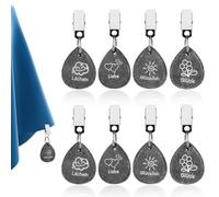 8 Piezas Pesos para Manteles de Mármol Grabados para Exterior | Uso Reutilizable, Fijación Rápida, para Terrazas y Picnics, Adorno Discreto