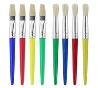 8 Piezas Pinceles de Pintura Redondos y Planos para Preescolar, para Pintura acrílica Lavable