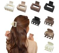 8 Piezas Pinza, mini pinzas antideslizantes, Pinzas de Doble Fila para el Cabello, Simples y Mate, Accesorios Mujeres Y NiñAs Fuer Cabello Grueso Y Fino, Material Plástico, multicolor