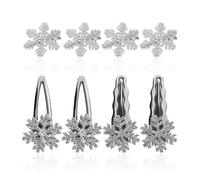 8 Piezas Pinzas Para El Cabello De Copo De Nieve, Pinzas Para El Cabello De Metal, Pinzas Para El Cabello, Mujeres, Accesorios Para El Cabello De Moda Exquisitos, Accesorios Para El Cabello