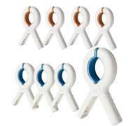 8 Piezas Pinzas Toalla Playa,Grande Pinzas Ropa, Clips Antideslizantes para Tumbonas, Ideal para Sujetar Toallas en la Playa y Piscina, Fuerte Agarre