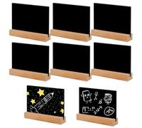 8 Piezas Pizarra Pequeña, Pizarra Negra Pizarras Pequeñas Soporte Para Pizarra de Corcho Mini Pizarra Para Describir Platos de Buffet Tarjetas de Mesa Para Bodas Fiestas Cumpleaños