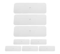 8 Piezas Placa Adhesiva de Hierro de Luces LED Plata | Compatible Tiras Magnéticas y Luces LED de Batería, Instalación Limpia Herramientas, Adecuado para Estantes y Despensas