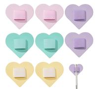 8 Piezas Portalápices Love Portalápices de PU Portalápices de Cuero PU Autoadhesivo, Adecuado para Libros, Accesorios para computadoras portátiles y tabletas, Anillos para bolígrafos Adhesivos