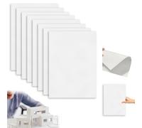 8 Piezas PP Hoja Plástico A4 Láminas de Plástico Duro, Panel de Poliestireno 0.5mm Modelismo, Bricolaje Manualidades, Blanco Decoración del Hogar Señalización Fabricación de Letreros Termoplásticas
