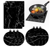 8 Piezas Protector Placa Induccion, Vitroceramic Induction Protector, Alfombrilla de Protección de Inducción up to 260 °C, Anti-Scratch, Cubre Vitroceramica Fácil de Limpiar y Reutilizable