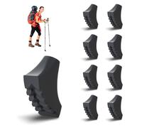 8 Piezas Puntas de Goma de Bastones Senderismo y Bastones Trekking,Topes de Goma Senderismo,Atapones Bastones Marcha Nordica Universales,Antideslizante y Duradero para Superficies de Asfalto Grava