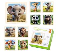 8 Piezas Puzzles Infantiles Puzzle de Madera para Niños Puzles Niños 3 Años Puzzles de Madera para Niños de 3 4 5 6 Años,Juguetes Preescolares,Regalos para Niños y Niñas (Fauna)