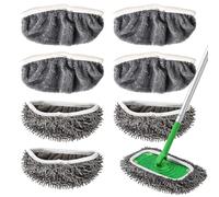 8 Piezas Recambio Mopa Microfibra,Toallitas Reutilizables Compatibles con Swiffer Sweeper,Mopa de Microfibra para Uso Húmedo y Seco,Para Limpiar Suelos Duros, Suelos de Madera