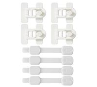 8 Piezas Refrigerador Blanco, Refrigerador De Seguridad Infantil, Bloqueo Del Refrigerador, Refrigerador - -Llave De Seguridad, Bloqueo De Protección Del Gabinete.