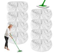 8 Piezas Repuesto de Fregona Microfibra Lavables, 25,4x 11,5cm Mopa Húmeda para Sweeper Dust Mop, Reutilizables de Doble Uso Cabezas de Fregona de Repuesto para Suelos de Madera, Baldosas y Mármol
