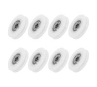 8 Piezas Rodillo de Pista con Ranura Rodamientos, 5x30x6 MM Blanco | Acero al Carbono y Nylon, Reducción de Ruido, para Ventanas y Mosquiteras, Sistemas de Casa y Muebles