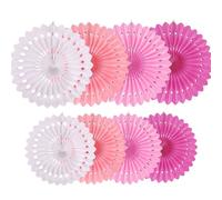 8 Piezas Rosa Decoración de la Fiesta,Abanicos de Papel Colgantes,Pompones de Papel Decoracion Fiesta,para Ventilador Cumpleaños Boda Carnaval Bebé Ducha Home Party