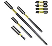 8 piezas SabreCut SCRK10 Portapuntas de impacto magnéticos de 60mm 100mm 152mm y 305mm con puntas de impacto de destornillador PZ2 de 4 x 32mm compatibles con Dewalt Makita Bosch y otros
