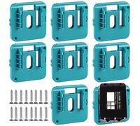 8 Piezas Soporte De Batería para Makita 18 V, Almacenamiento De Batería Soporte De Pared, Soporte De Herramientas De Montaje En Pared para Bl1860 Bl1850 Bl1840 Bl1830 (con 16 Tornillos, Sin Batería)