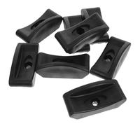 8 Piezas Soporte para Mancuernas Compacto de PP Negro | Organizador para Casa, Almacenamiento en Estante, Protege Suelos, Adecuado para Ajustables y Uso Doméstico