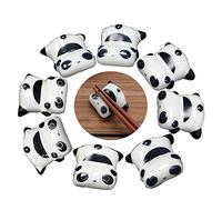 8 Piezas Soporte para Palillos Panda, Panda de Palillos Rack, Soporte de Palillos Chinos Cerámica, para diversas ocasiones, como familia, hotel, restaurante, cumpleaños