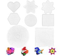 8 Piezas Tableros de Perlas de Fusibles,Tablas de Perlas Juego Creativo | Placa de Cuentas Cuadrada,Fusible Cuentas Cuadradas,Base Cuadrada de Cuentas