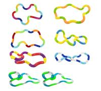 8 Piezas Tangle Fidget Toy,Sensory Tube Toys para jóvenes - Fidget Toy diseñado para aliviar el estrés y la ansiedad - Un Paquete de 8 Juguetes Fidget Ligeros y portátiles