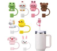 8 Piezas Tapas de Pajitas para Stanley Cup, 10mm Cubiertas de Pajita de Silicona, Pajitas Reutilizables Tapa Consejos, Pajita Tapa Prueba de Polvo y Fugas, Accesorios para Stanley Cup H2.0 40oz/30oz