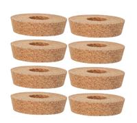 8 Piezas Tapón de Jarrón Hidropónico de Corcho Redondo Marrón