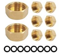 8 Piezas Tapon Rosca 3/4, Tapones Roscados para Tubo con Junta de Goma, Adecuado para Tapon Radiador Calefaccion, Llave de Paso Agua, Tapones Agujeros bBidet (1)