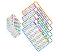 8 Piezas Tarjetas Didácticas de Matemáticas Tablas, de PVC